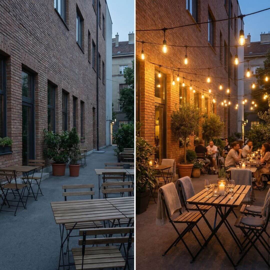 Viseća rasveta Vodootprni kabl i sijalice