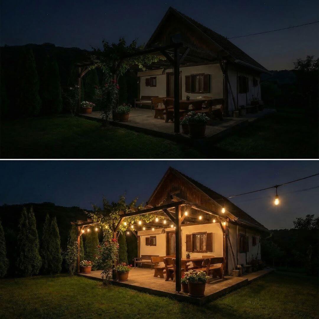 Viseća rasveta Vodootprni kabl i sijalice